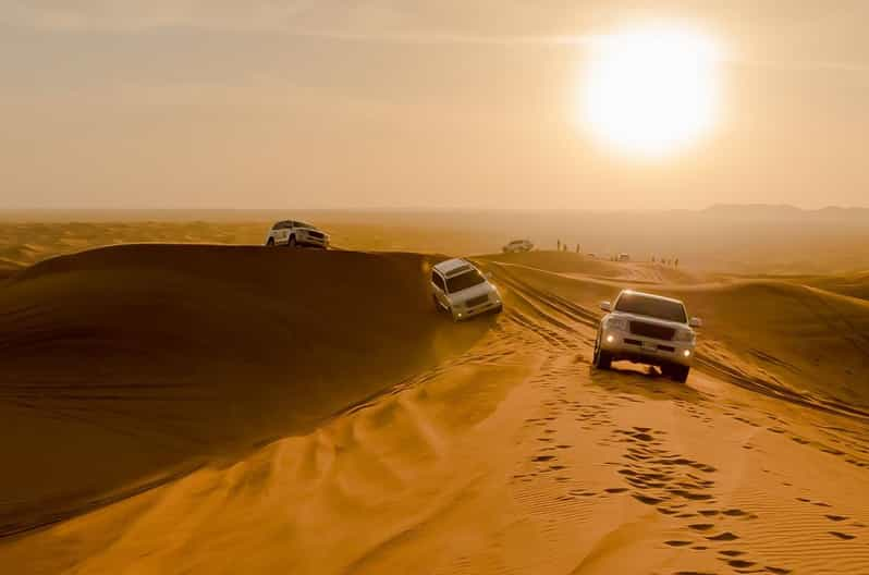Adventure-filled dune bashing in Dubai desert during Morning Desert Safari
