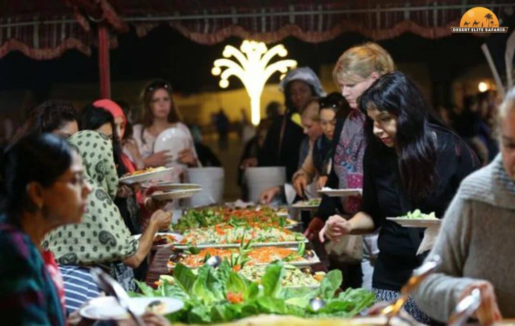 Dubai evening desert safari BBQ buffet
