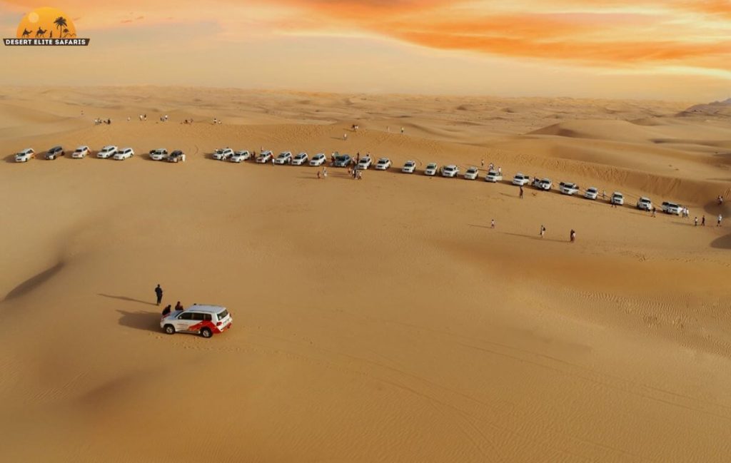 Golden sand dunes during Dubai half-day desert safari
